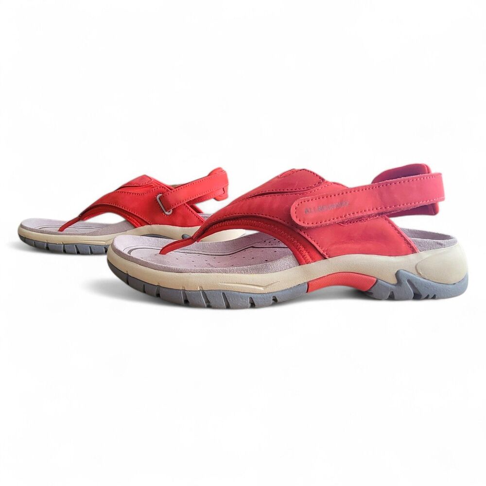 Mephisto Allrounder Sandals Women's 10 Red Leather Adjustable Strap Comfort Shoe - Picture 2 of 8